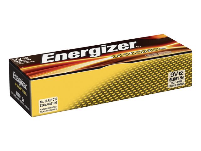 Batterij Energizer Industrial 9V/doos 12