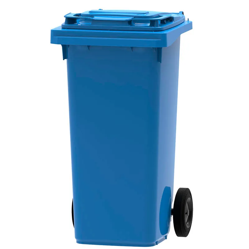 Blauwe mini-container met inhoud van 120 liter