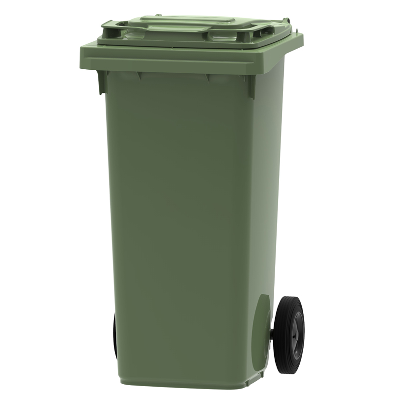 Groene mini-container met inhoud van 120 liter