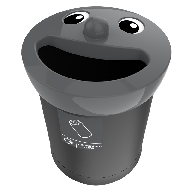 Smiley Face Bin 52 ltr, aluminium cans