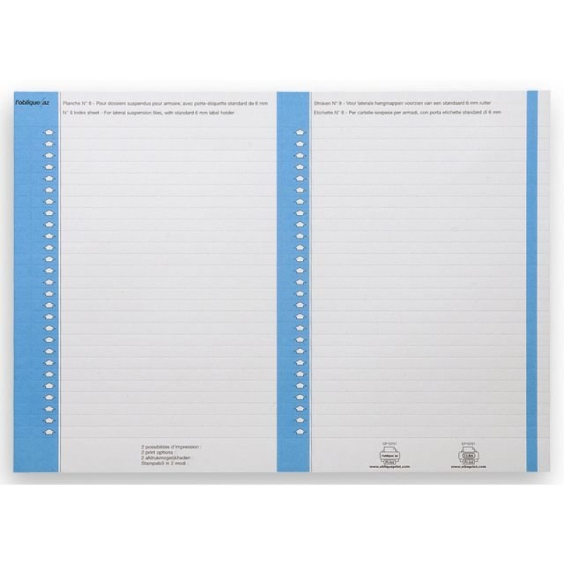 Ruiterstrook ELBA nr.8 blauw/pak 270