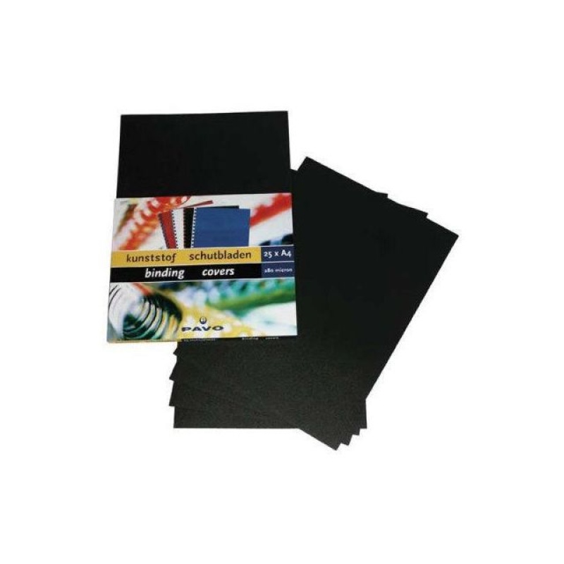 Schutblad A4 0,35mm PP zwrt/pk25