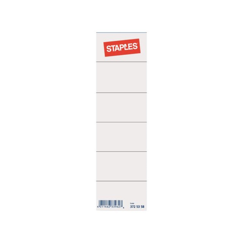 Rugetiket SPLS 30x188mm wit/pk 10