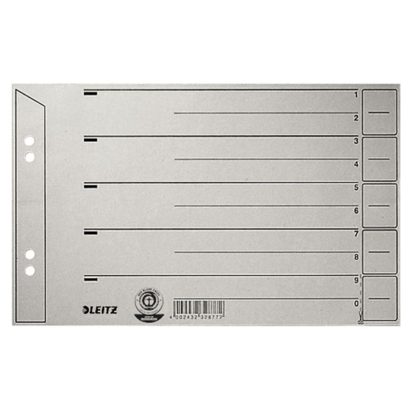 Tabblad Leitz 1656 A5 dwars 4R gs/pk 100
