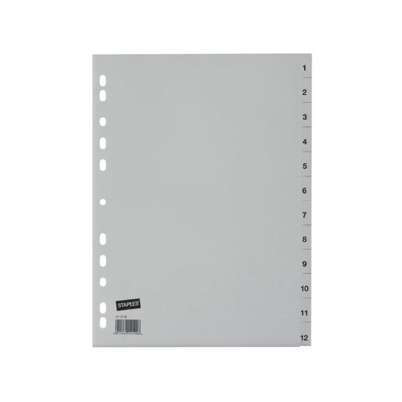 Tabblad SPLS A4 11R PP 1-12 grijs/set 12