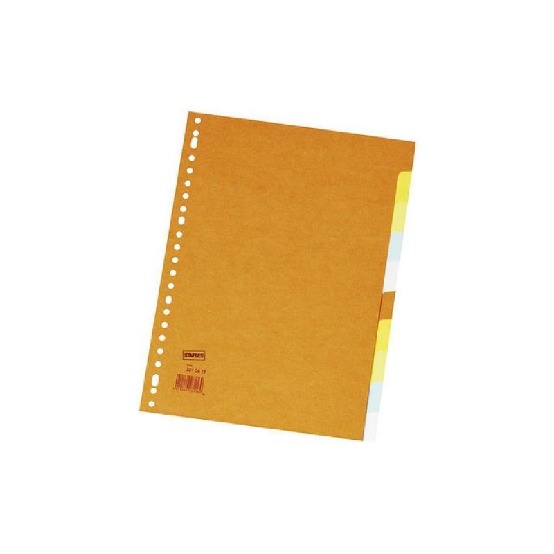 Tabblad SPLS A4 23R 2x5kleur karton/se10