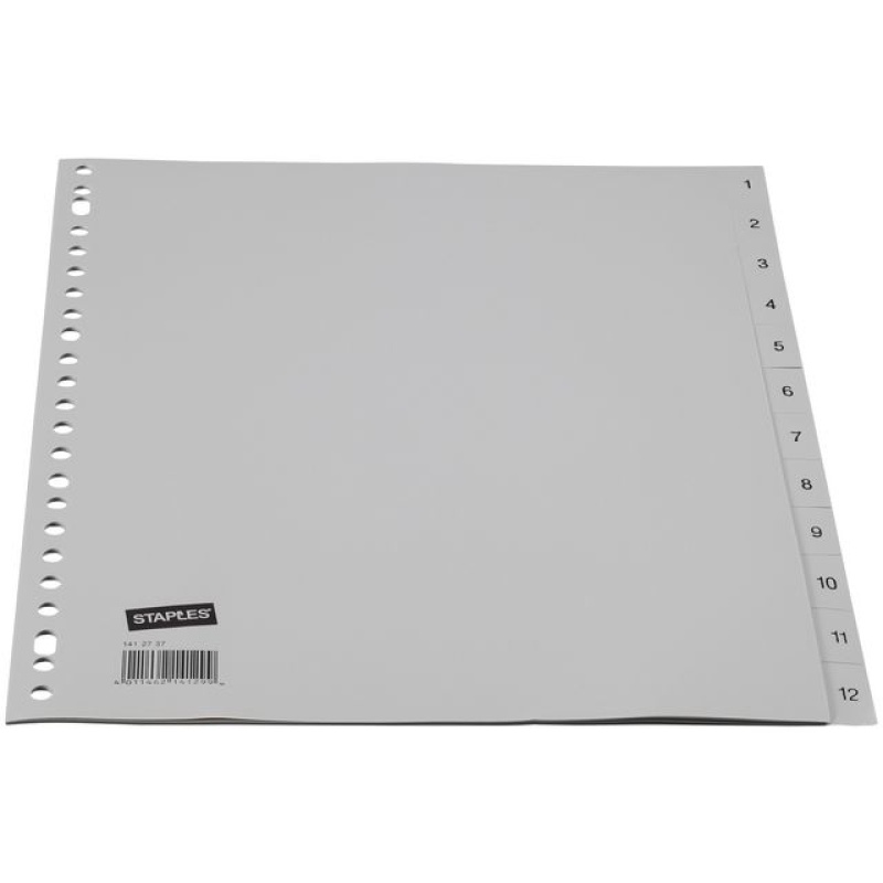 Tabblad SPLS A4 23R PP 1-12 grijs/set 12