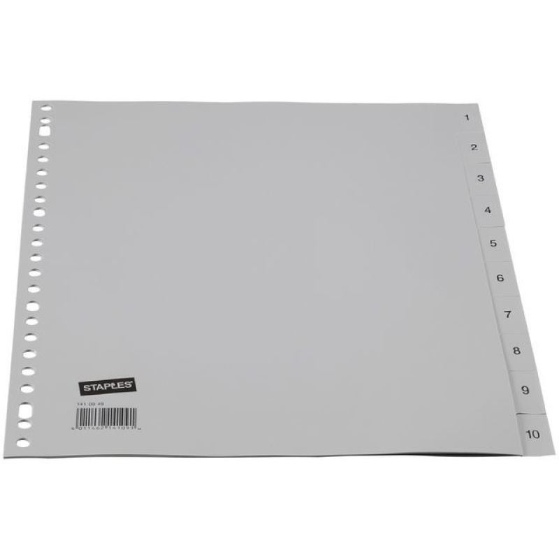 Tabblad SPLS A4 23R PP 1-10 grijs/set10