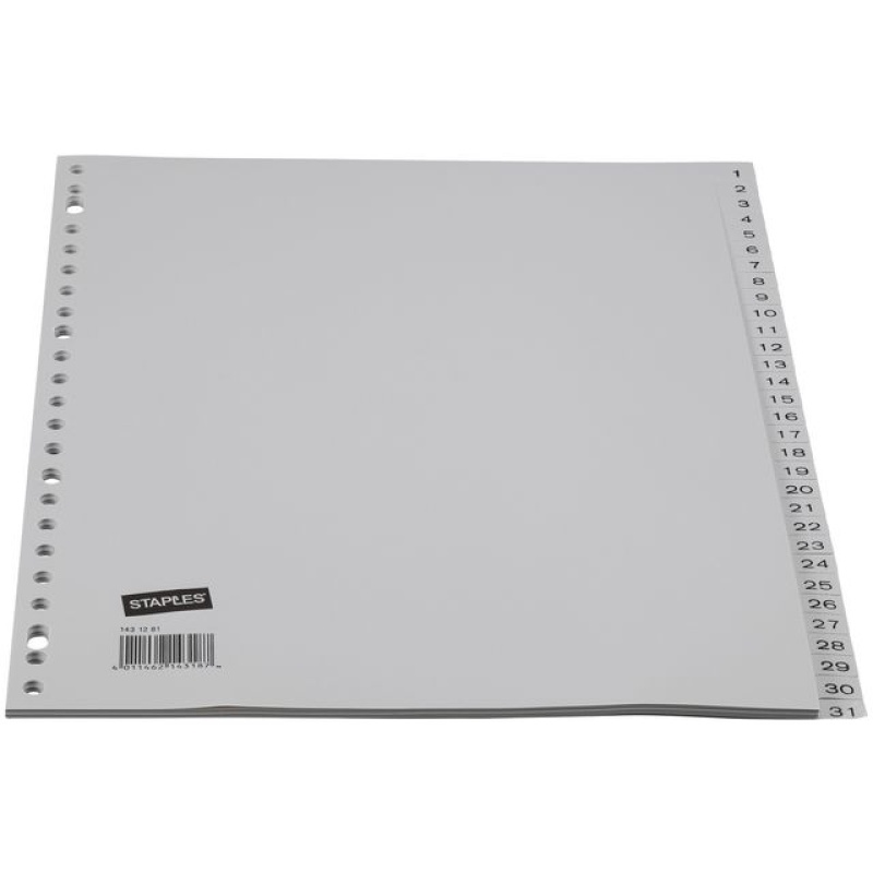 Tabblad SPLS A4 23R PP 1-31 grijs/set 31