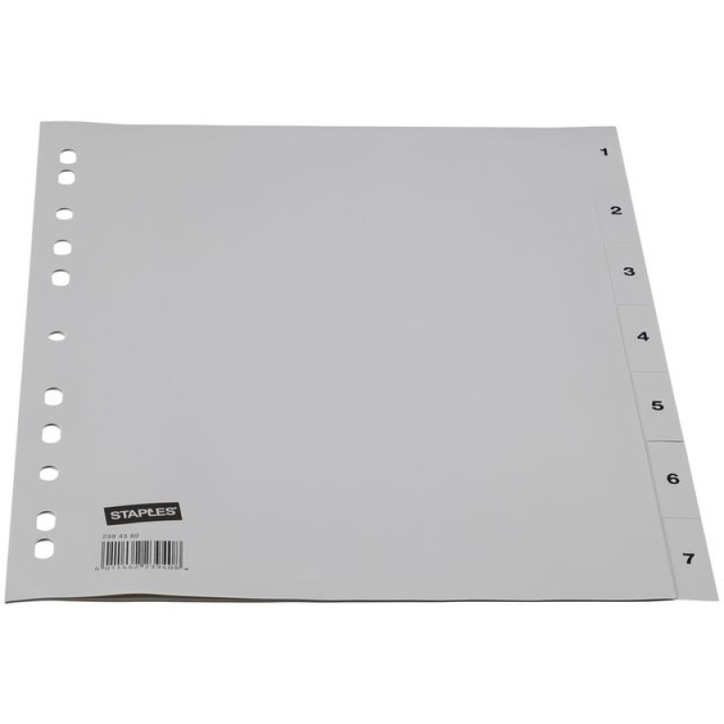 Tabblad SPLS A4 11R PP 1-7 grijs/set 7