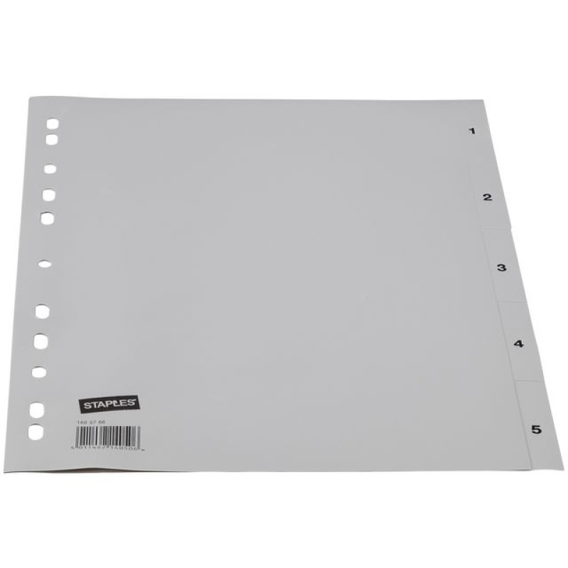 Tabblad SPLS A4 11R PP 1-5 grijs/set 5