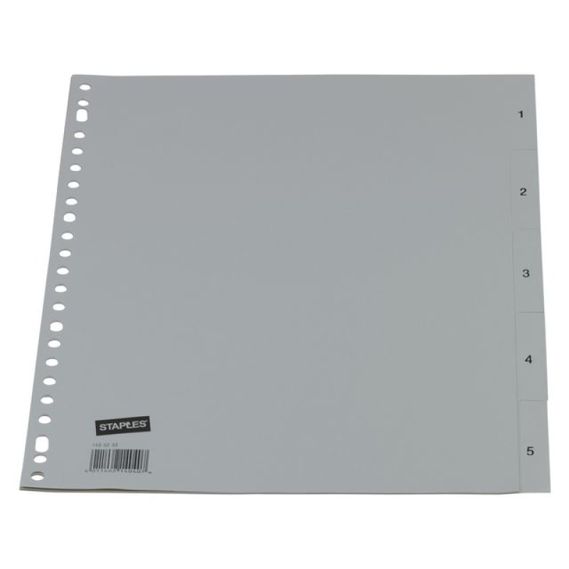 Tabblad SPLS A4 23R PP 1-5 grijs/set5