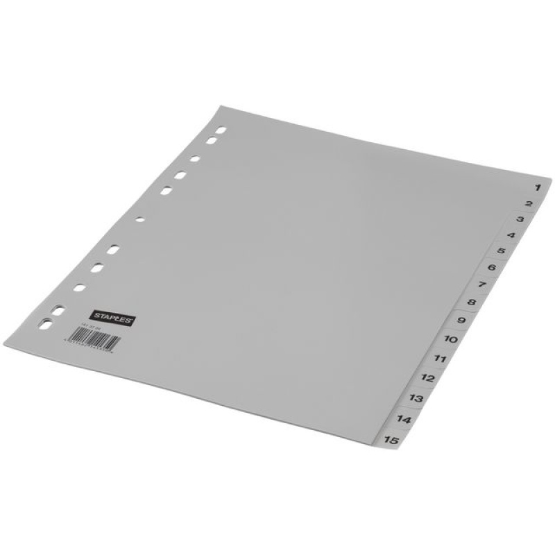 Tabblad SPLS A4 11R PP 1-15 grijs/set 15
