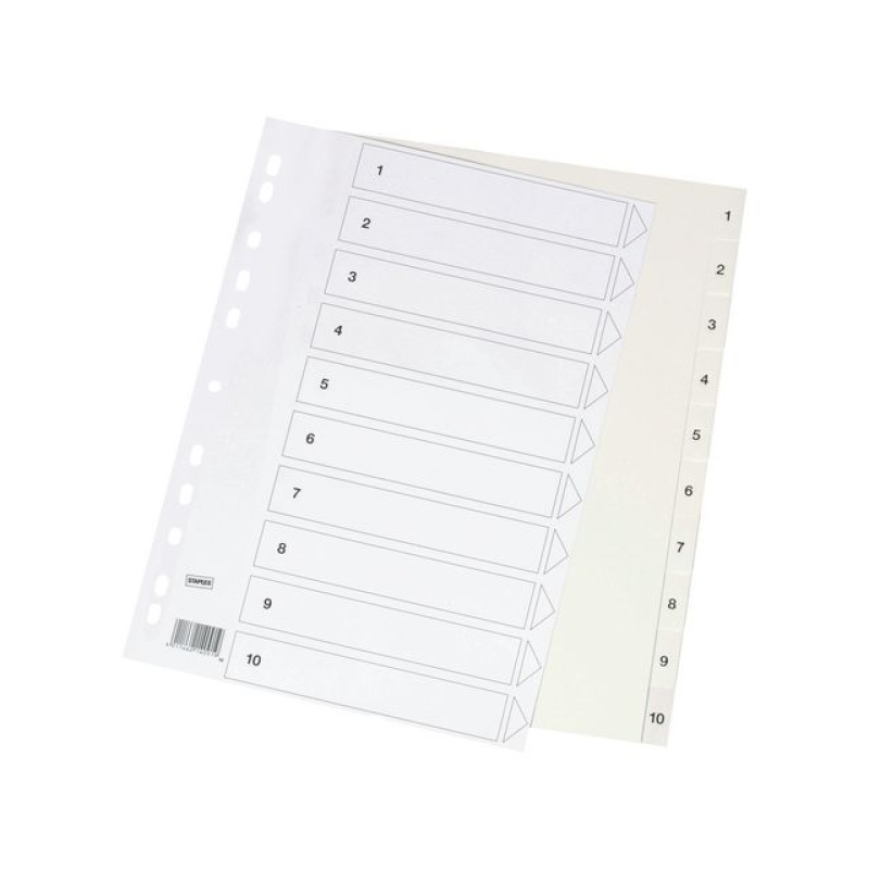 Tabblad SPLS A4 11R PP 1-10 wit/set 10