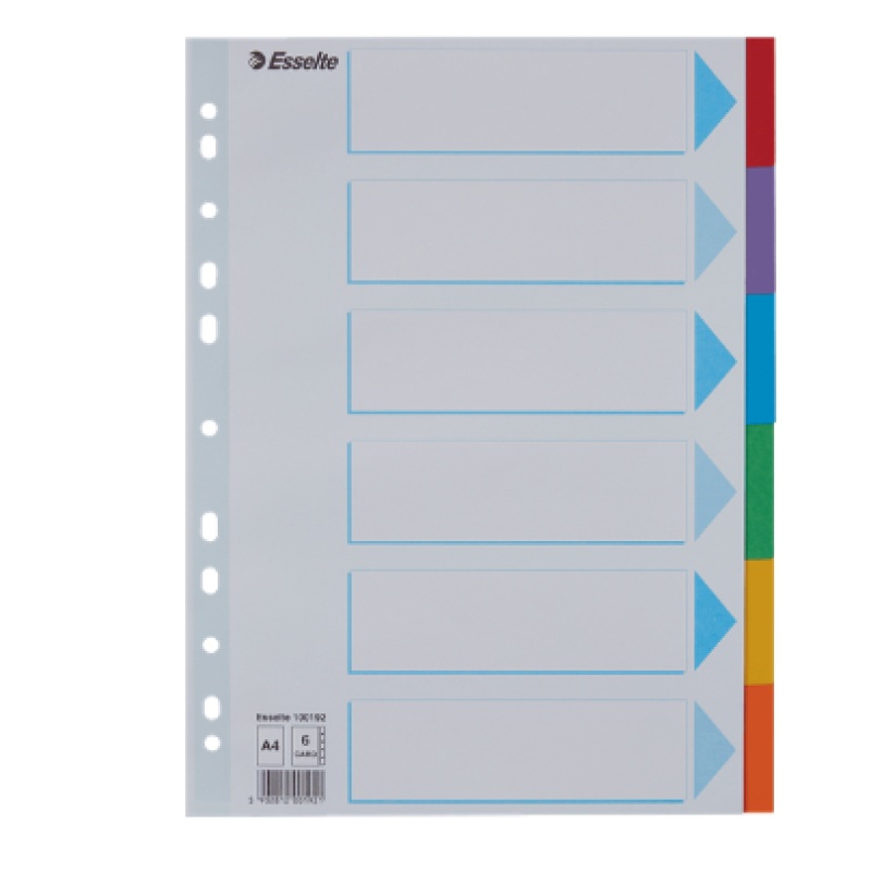 Tabblad Pendaflex A4 11r krt kleur/st6