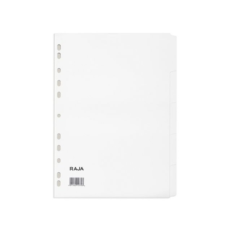 Tabblad SPLS A4 11R karton wit/set 5
