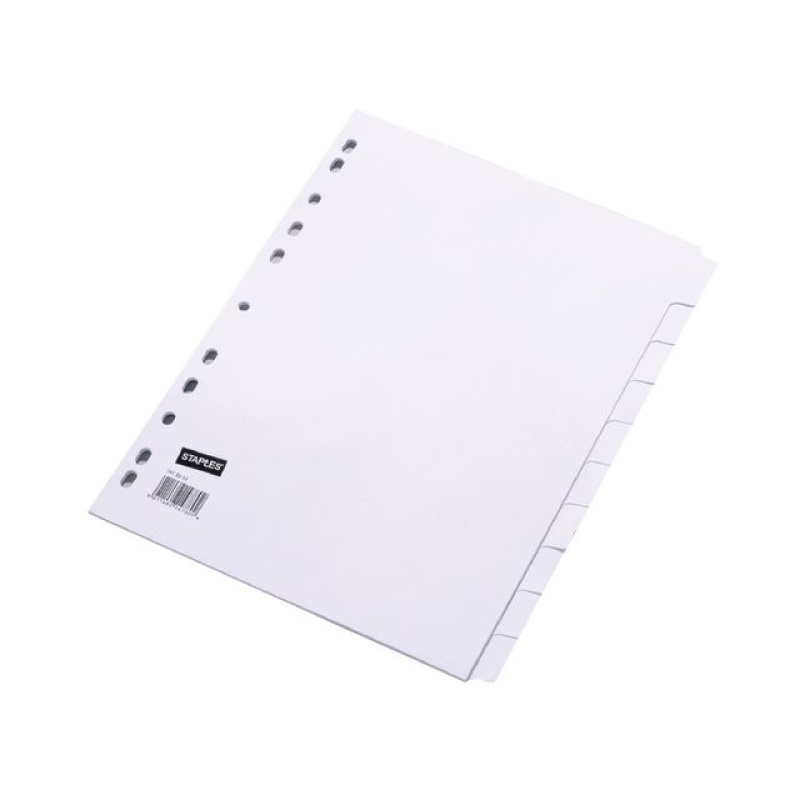 Tabblad SPLS A4 11R karton wit/set 10