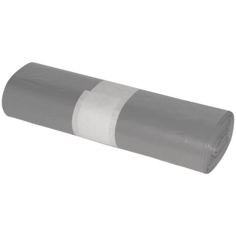Afvalzak 50x60cm hdpe 13mu grijs/rol 50