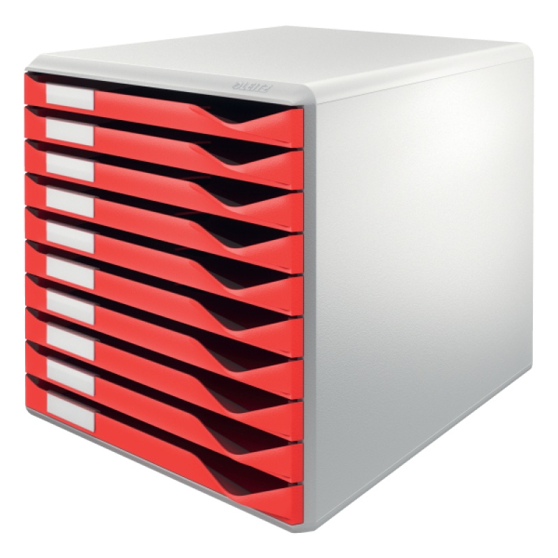 Ladenblok Leitz 10 laden rood