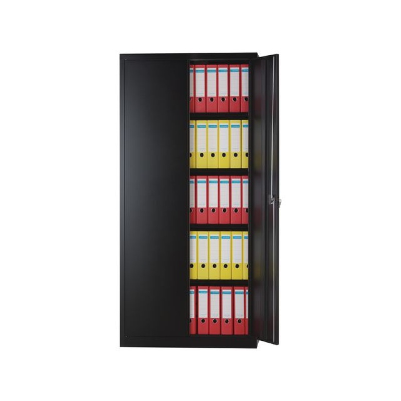 Draaideurkast incl. 4 legborden zwart