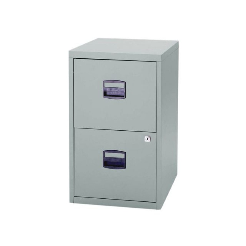 Ladenkast 2 x A-lade zilvergrijs