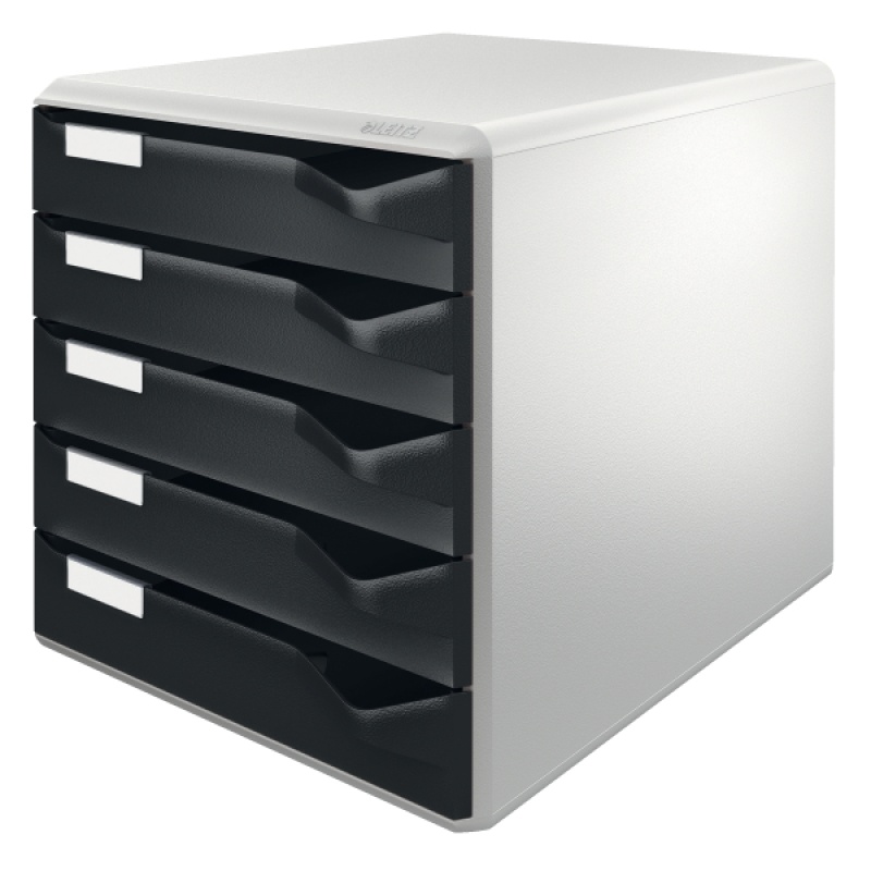 Ladenblok Leitz 5 laden zwart/grijs
