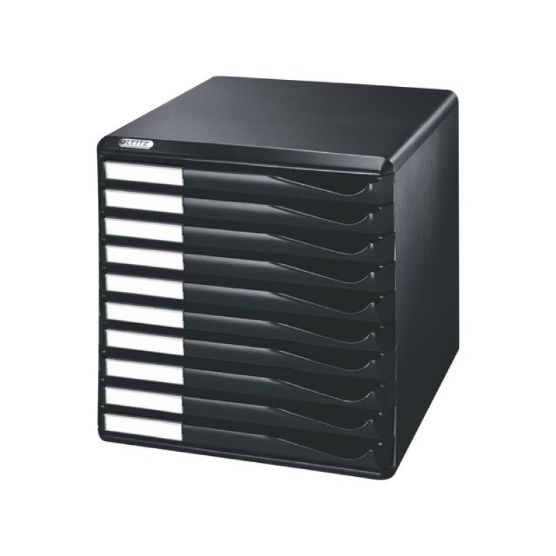 Ladenblok Leitz 10 laden zwart/zwart