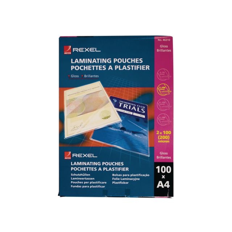 Lamineerhoes Rexel A4 2x100 mcr/ds 100