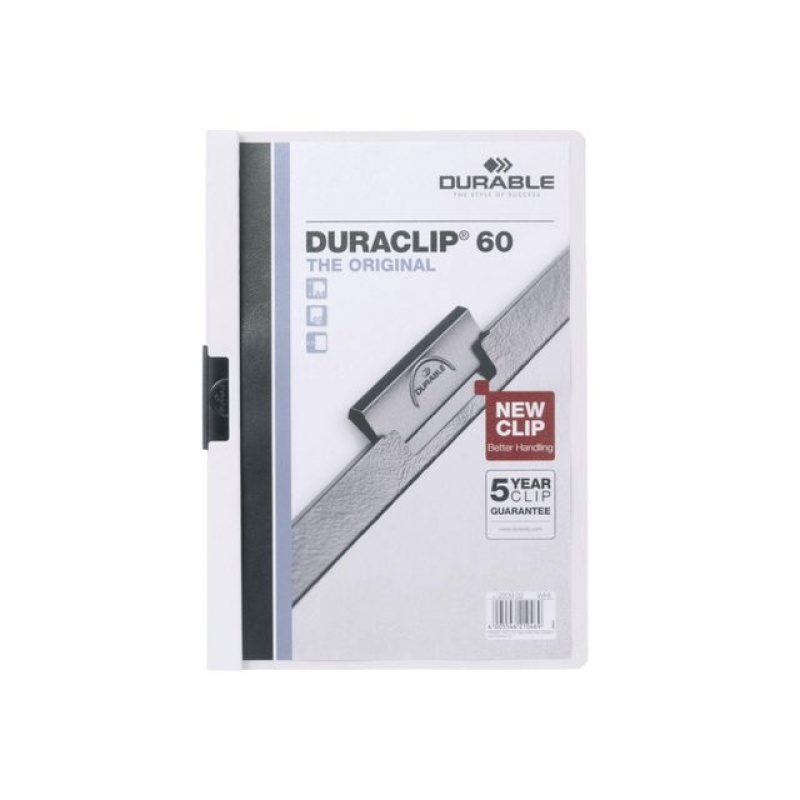 Klemmap Duraclip A4 3mm wit/doos 25