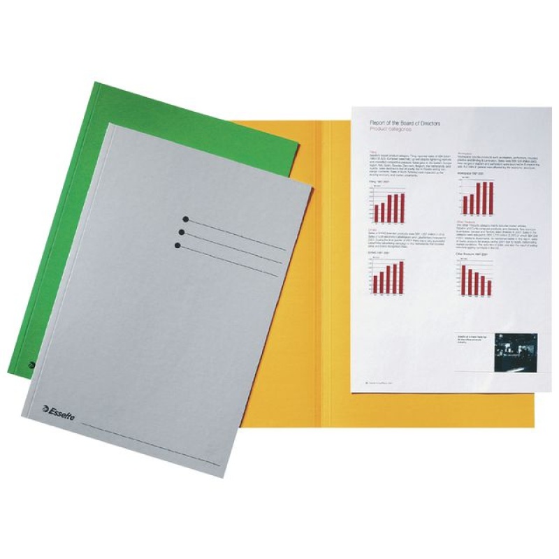 Vouwmap Esselte A4 karton 180g gl/pk 100