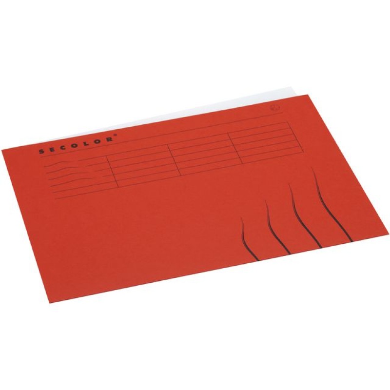 Vouwmap Secolor A4 karton 225g rood/d250