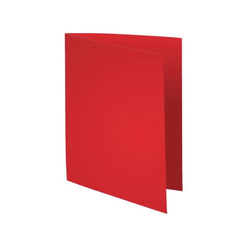 Vouwmap A4 karton onbedrukt rood/pk100