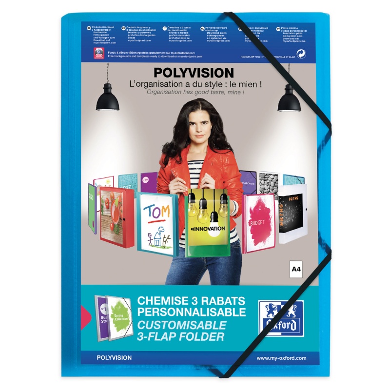 Elastomap Oxford Polyvision A4 PP bl
