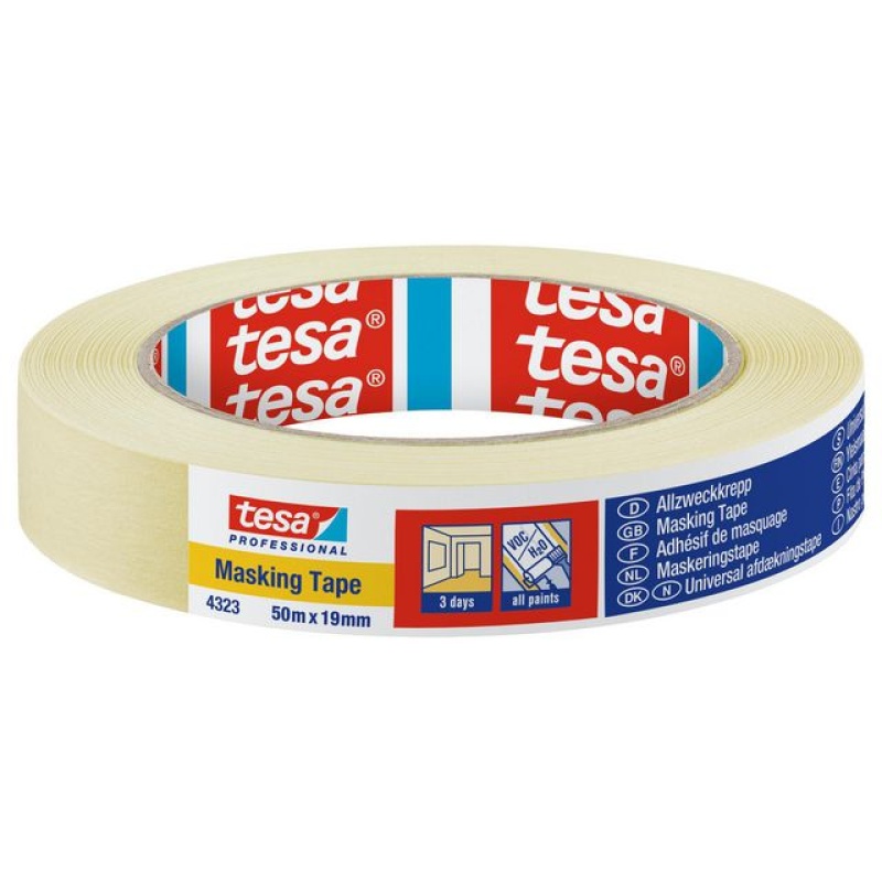 Afplaktape Tesa 19mmx50m (crepe)