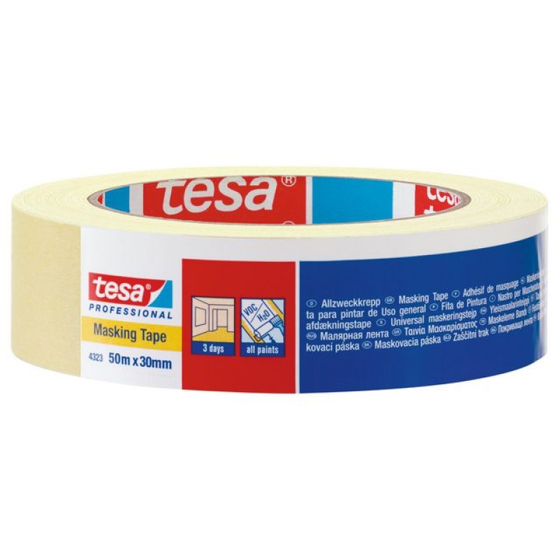 Afplaktape Tesa 30mmx50m (crepe)