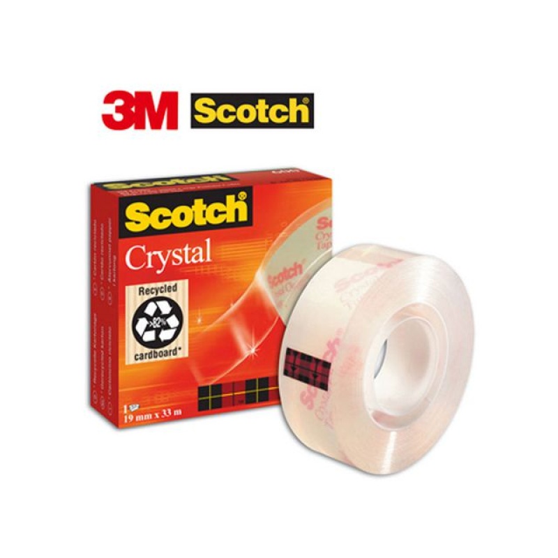 Plakband Crystal Clear 600 19mmx33m tran