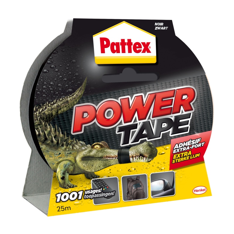 Power tape Pattex 50mmx25m zwart/rl 25m