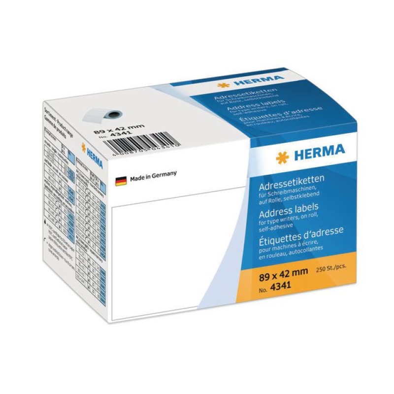 Etiket HERMA ILK 89x42 wit/rol 250