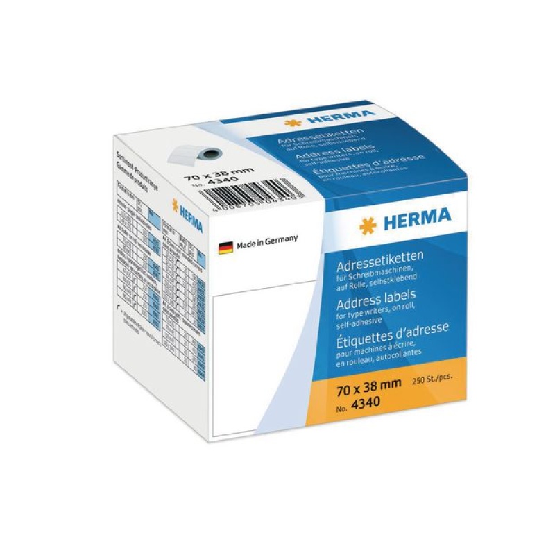 Etiket HERMA ILK 70x38 wit/rol 250