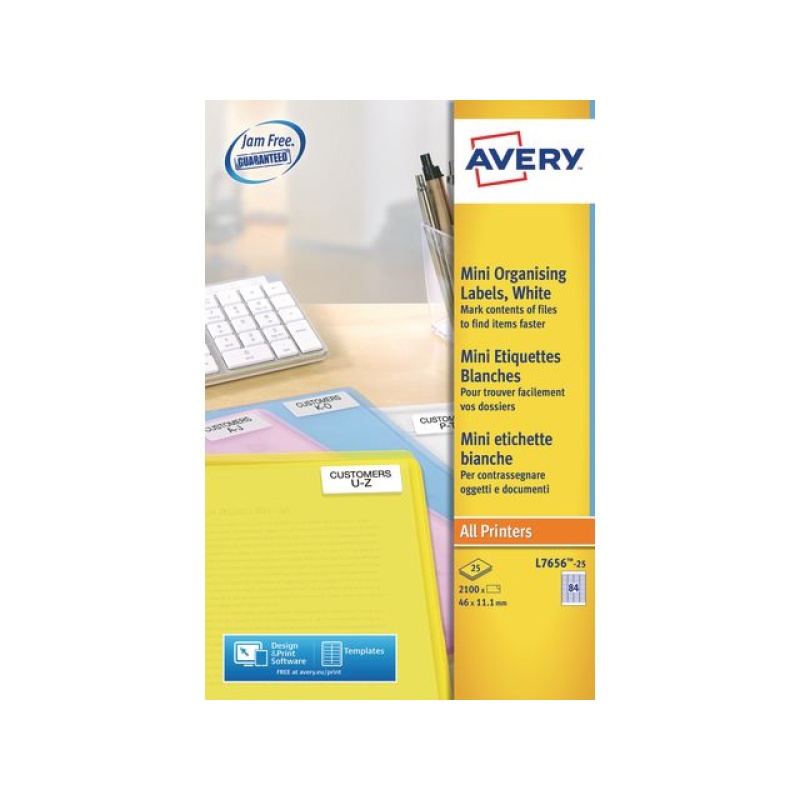 Etiket Avery ILC 46x11,1mm wit/ds2100