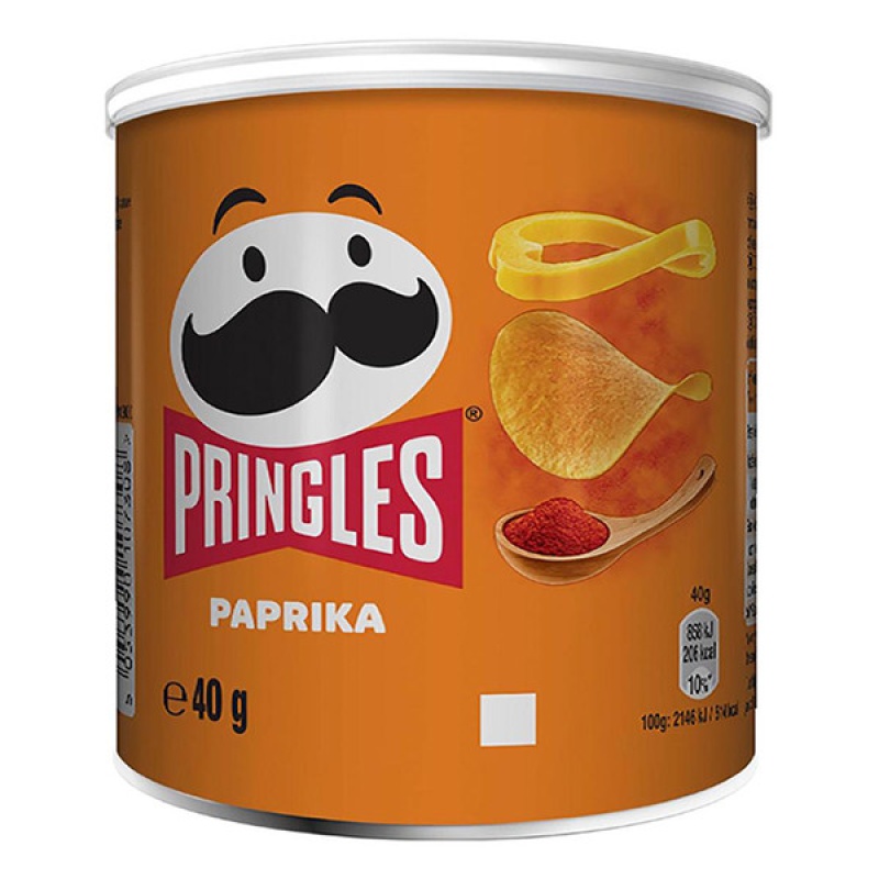 Chips Pringles paprika 40g/pk 12 kokers
