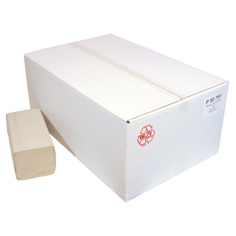 Handdoek zvouw 23x25cm naturel/ds 20x250