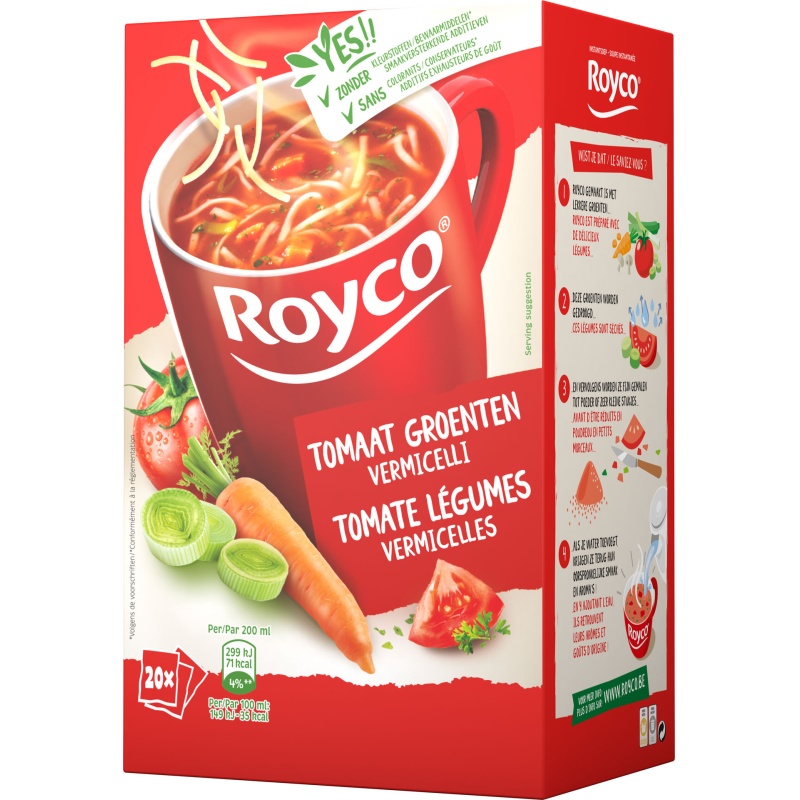 Minute soup Royco Tomaatgroente 200ml/25