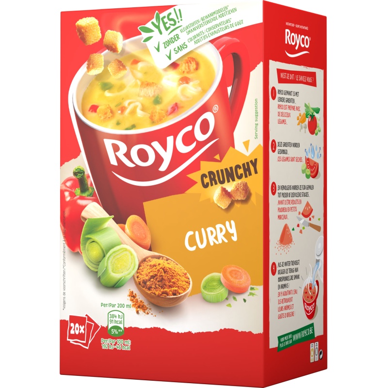 Minute soup Royco Curry+croûton 200ml/20