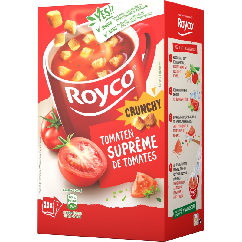 Minute soup Royco Tomaat +croût 200ml/20