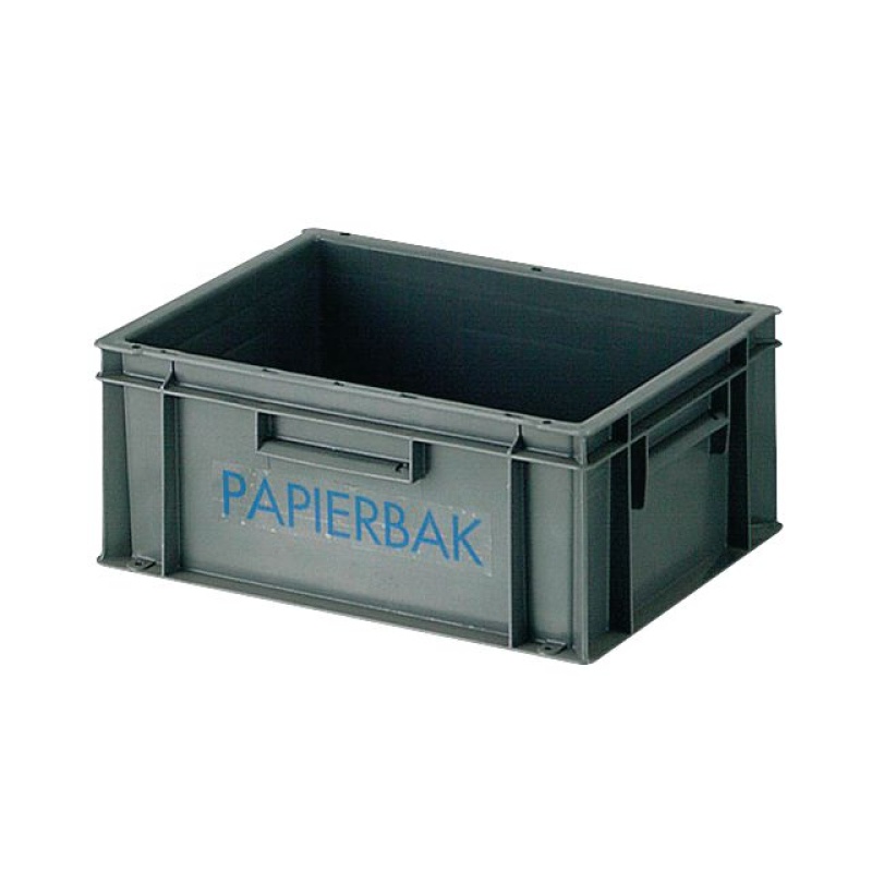 Papierbak 40x30x17,5cm kunststof grijs