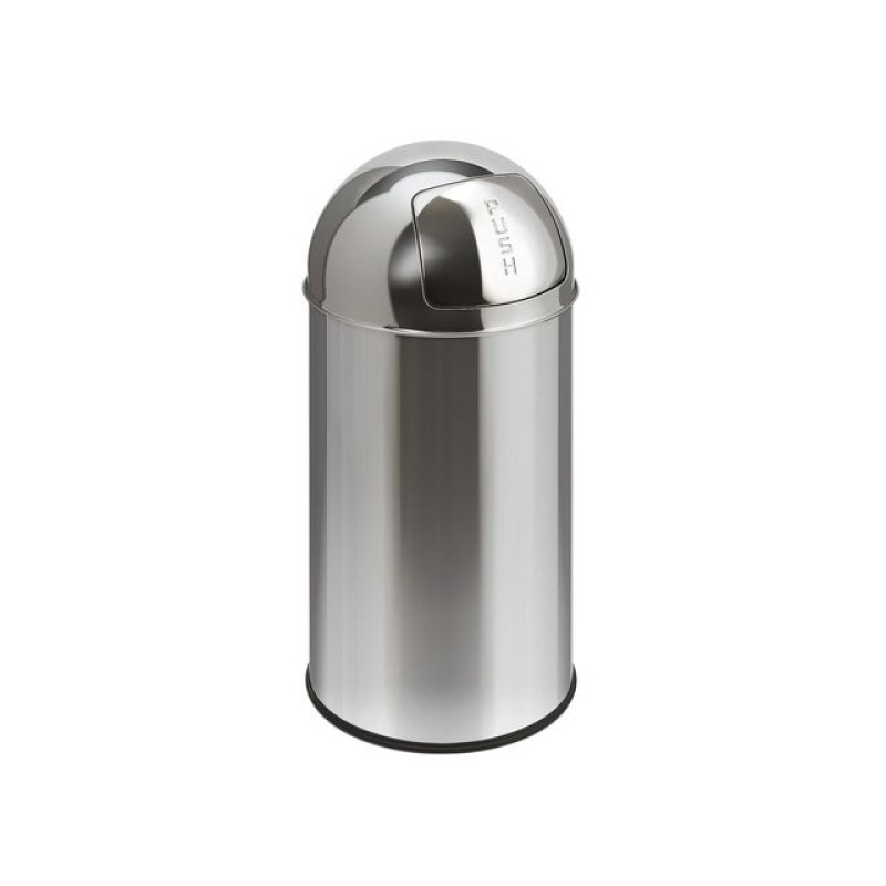 Afvalbak Pushcan 40L h74cm chroom