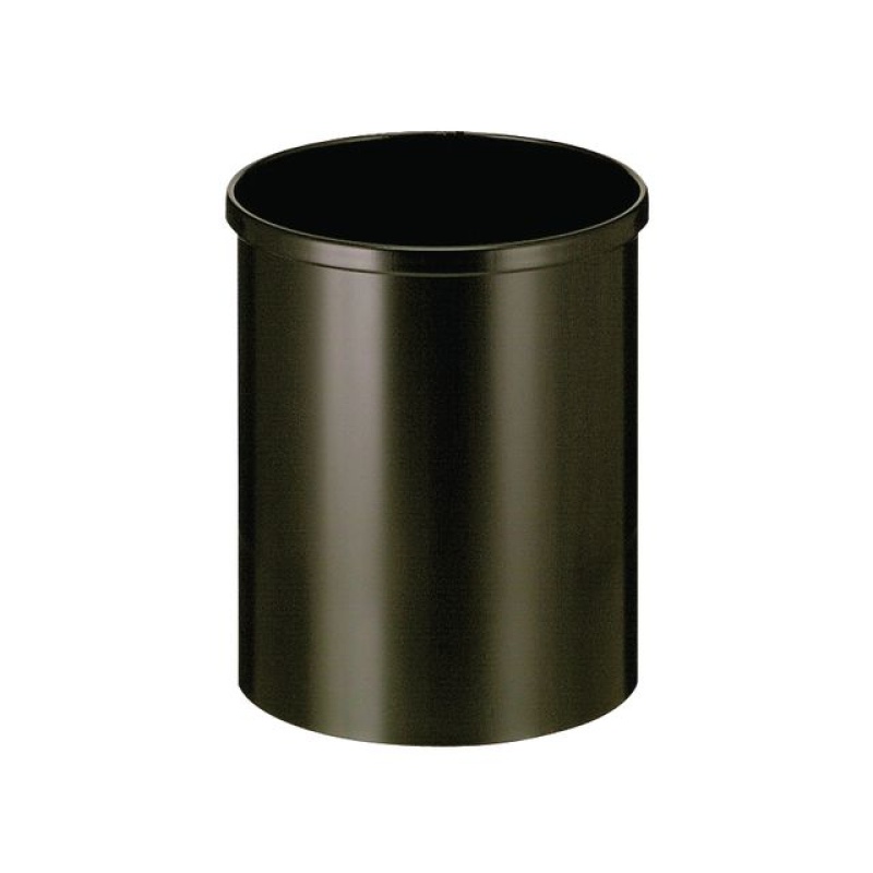 Papierbak 15l metaal zwart