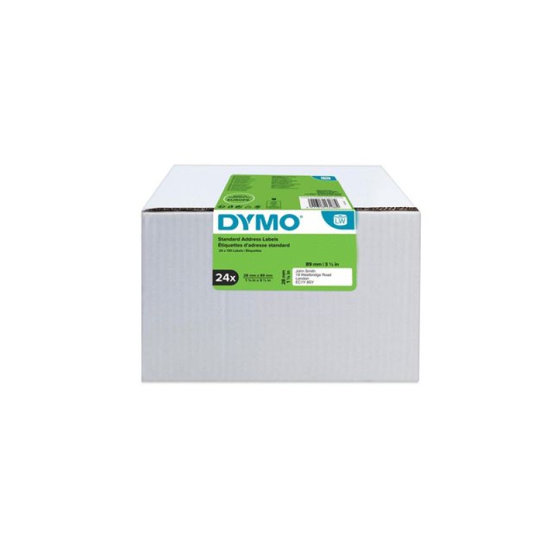 Etiket Dymo LW 89x28 adres wit/ds 24x130
