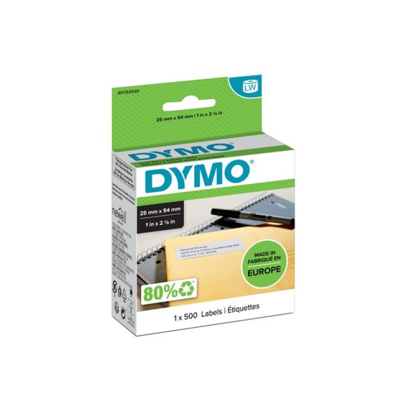Etiket Dymo LW retouradres wit/rol 500
